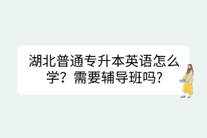 湖北普通专升本英语怎么学？需要辅导班吗?